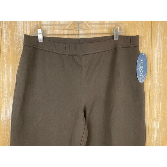 NWT Relaxed by Charter Club Black Yoga Pants Cropped w/pockets Size Petite Large - Picture 3 of 11